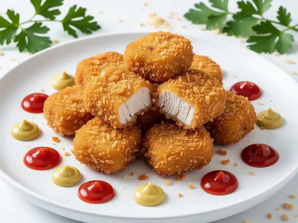Back to School Crispy Chicken Nuggets: Easy Panko Recipe 4 Back to School Crispy Chicken Nuggets preparation steps