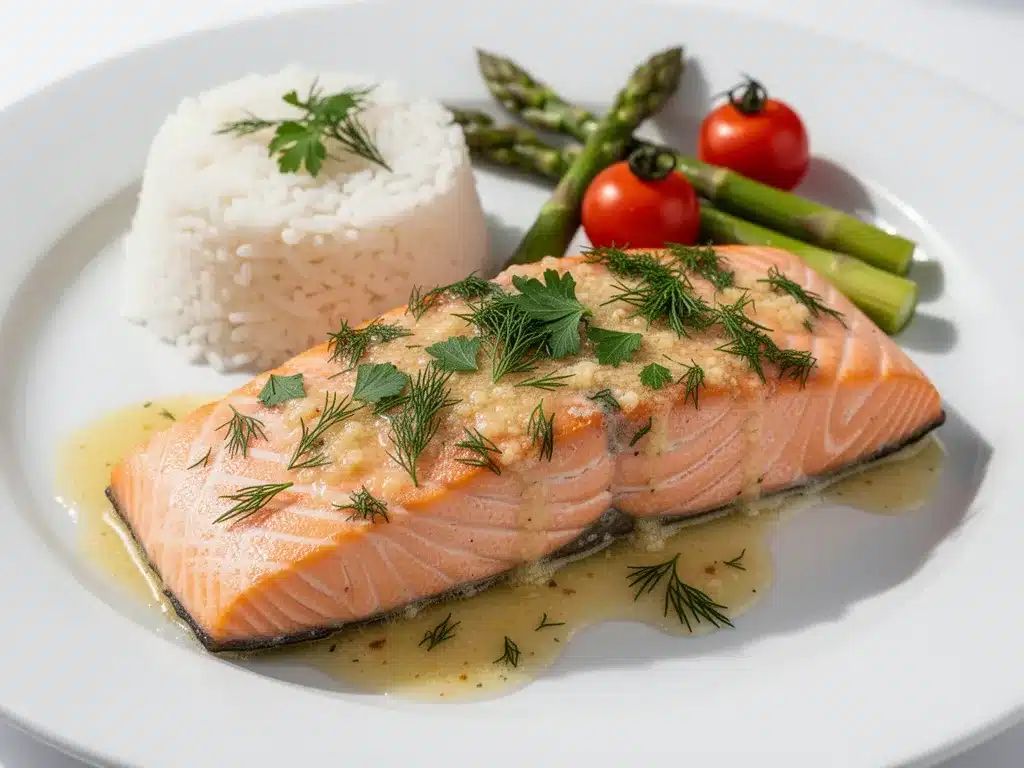 Baked Salmon: Easy Garlic Butter Recipe for Busy Weeknights 4 baked salmon with garlic butter preparation steps