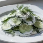 creamy cucumber salad - featured image
