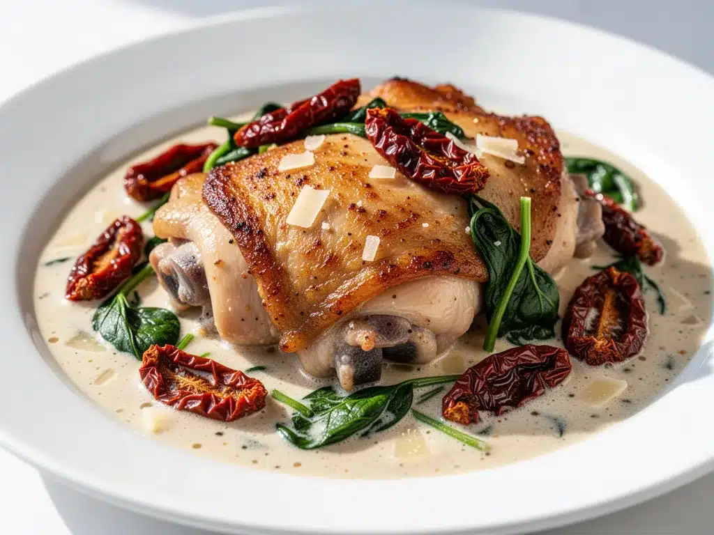Creamy Tuscan Chicken Thighs: 15-Min Easy Dinner 4 creamy tuscan chicken thighs preparation steps