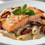 creamy tuscan salmon pasta - featured image