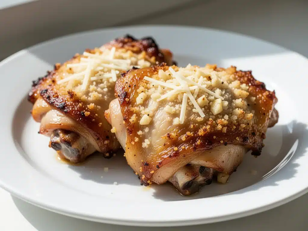 crispy baked chicken thighs - featured image