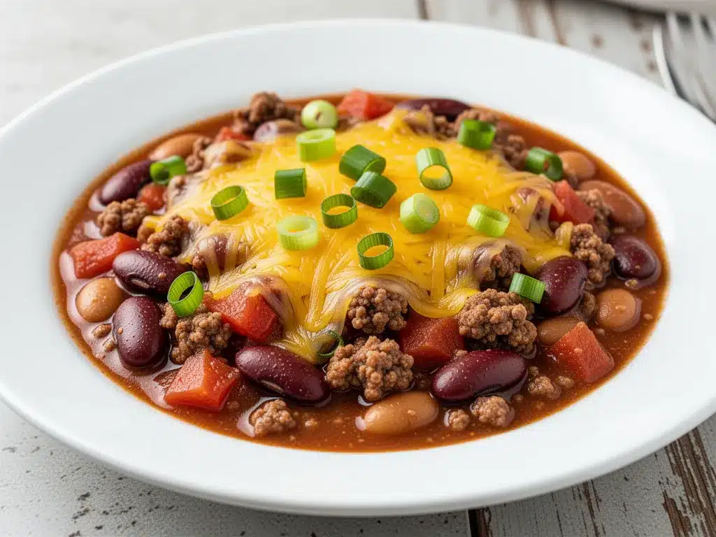 Back to School Crockpot Beef Chili: 10-Min Easy Dinner 4 crockpot beef chili preparation steps