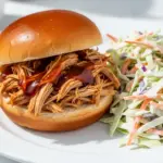crockpot pulled chicken sandwiches - featured image