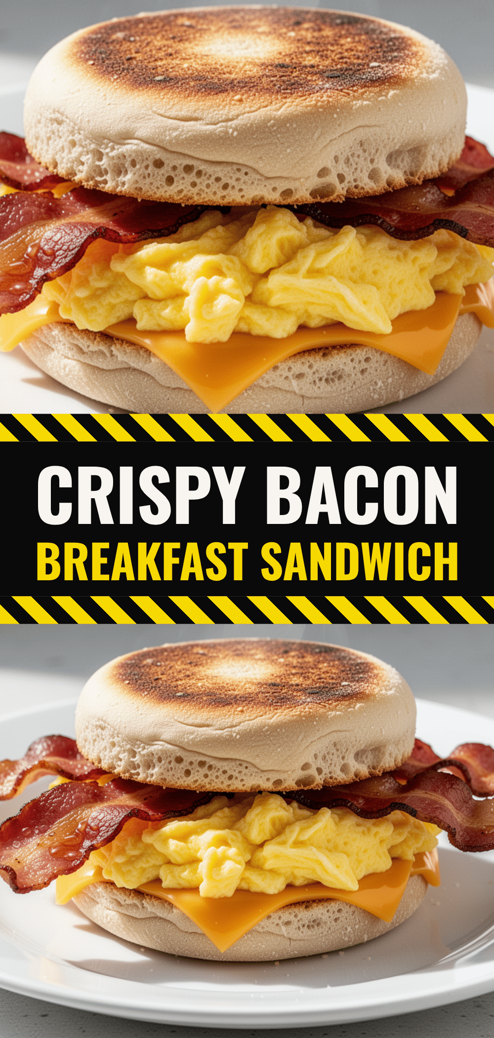 Egg and Cheese Breakfast Sandwich with Crispy Bacon 5 egg and cheese breakfast sandwich with crispy bacon recipe