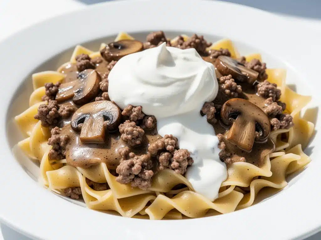 ground beef stroganoff - featured image