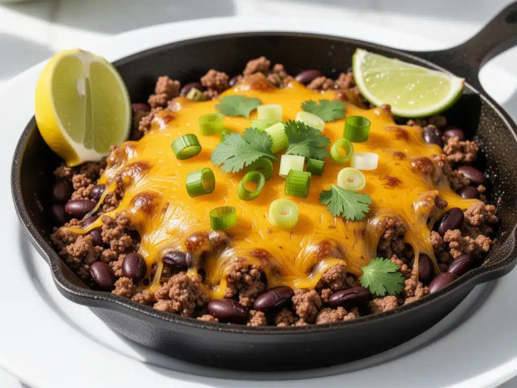 Back to School Ground Beef Taco Skillet: 15-Minute Easy Dinner 4 ground beef taco skillet preparation steps