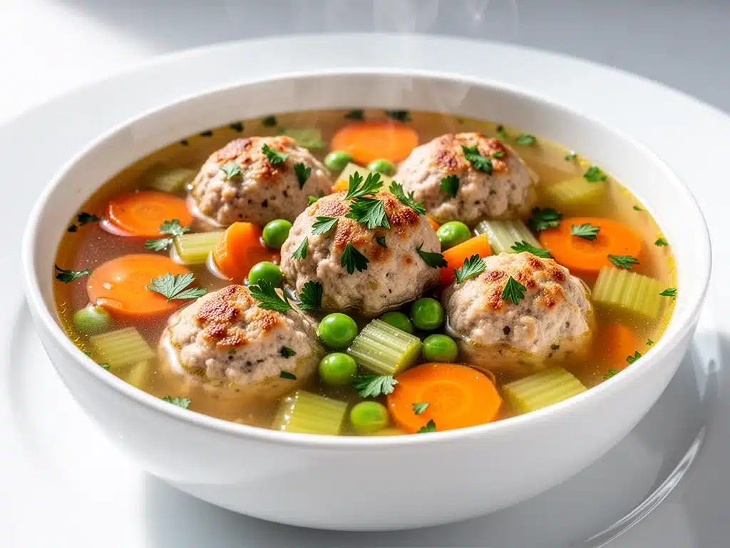 Healthy Turkey Meatball Soup - featured image