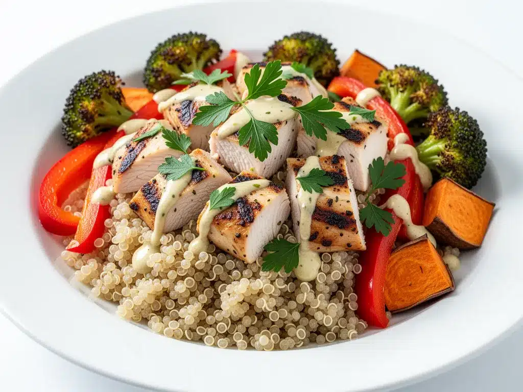 High Protein Chicken and Quinoa Bowls: Easy Meal Prep 4 high protein chicken and quinoa bowl preparation steps