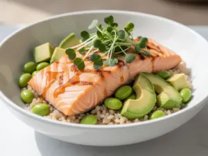 High Protein Salmon Power Bowls - featured image