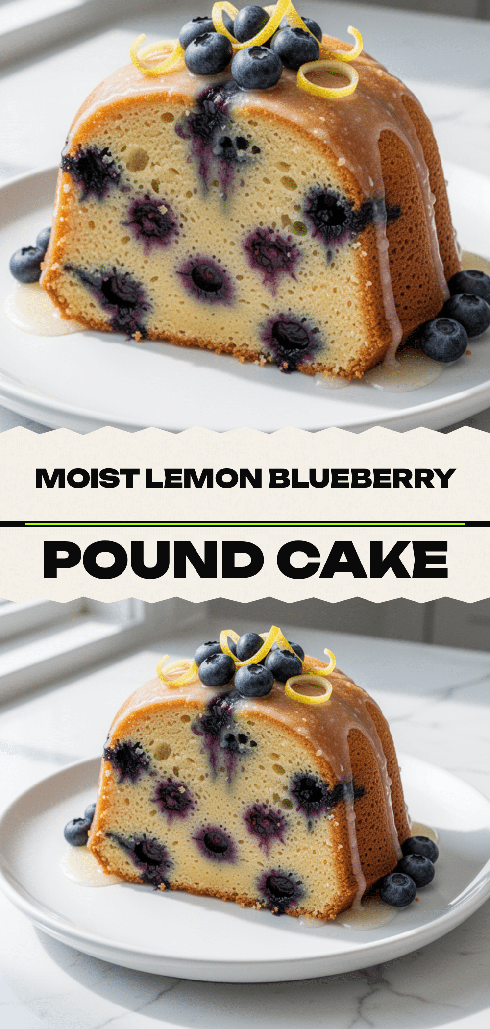 Lemon Blueberry Pound Cake: 1-Bowl Easy Glazed 5 lemon blueberry pound cake recipe