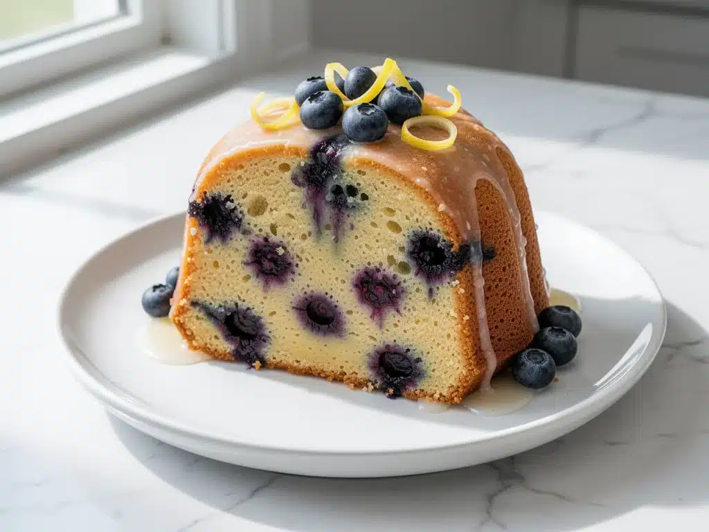 lemon blueberry pound cake - featured image