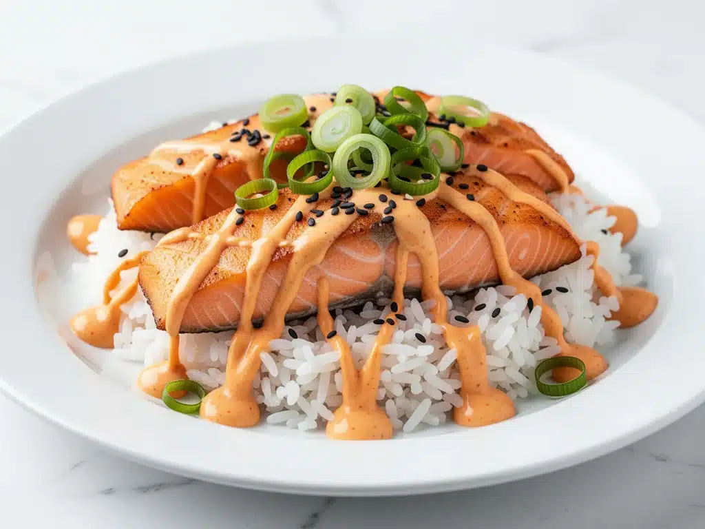 salmon rice bowl - featured image