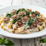 sausage and spinach pasta - featured image