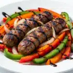 sheet pan sausage and peppers - featured image