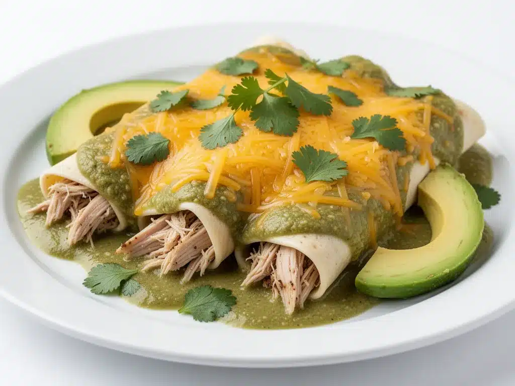 Shredded Chicken Enchiladas: 5-Ingredient Easy Dinner 4 shredded chicken enchiladas preparation steps