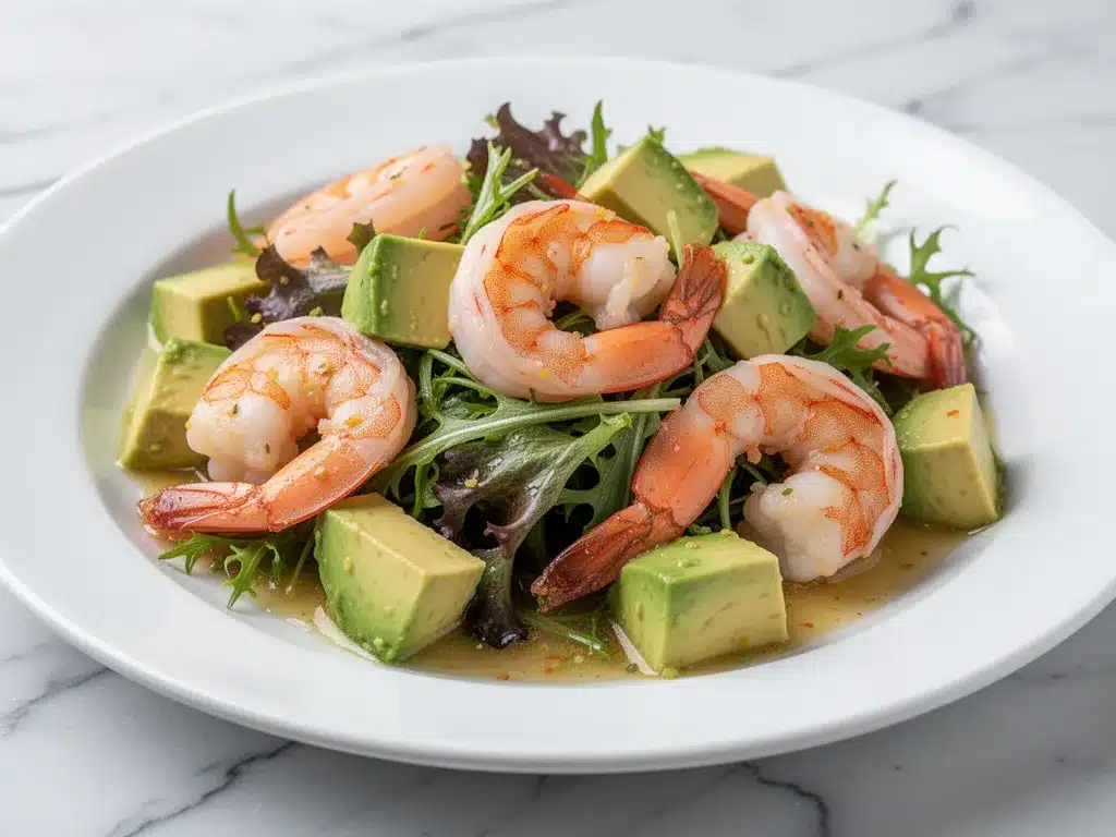 Shrimp Salad with Avocado and Citrus Vinaigrette: Best Summer Recipe 4 shrimp salad with avocado and citrus vinaigrette preparation steps