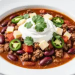 slow cooker ground beef chili - featured image