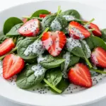 spinach strawberry salad with poppy seed dressing - featured image