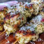 Air Fryer Garlic Parmesan Chicken Skewers - featured image