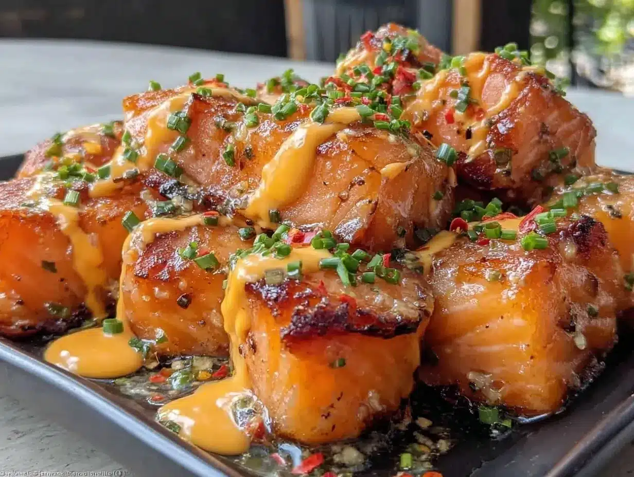 Baked Garlic Butter Salmon Bites: Easy Kid-Helped Recipe 4 baked garlic butter salmon bites preparation steps