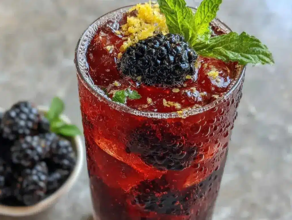 blackberry mint lemonade - featured image