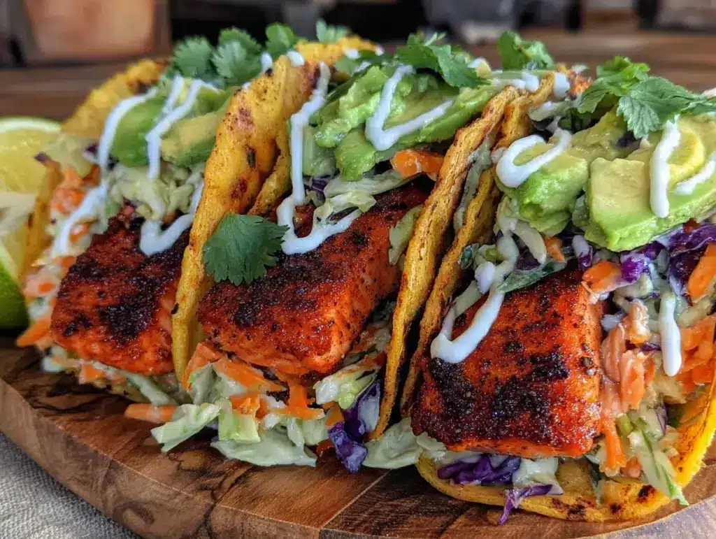 Blackened Salmon Tacos - featured image