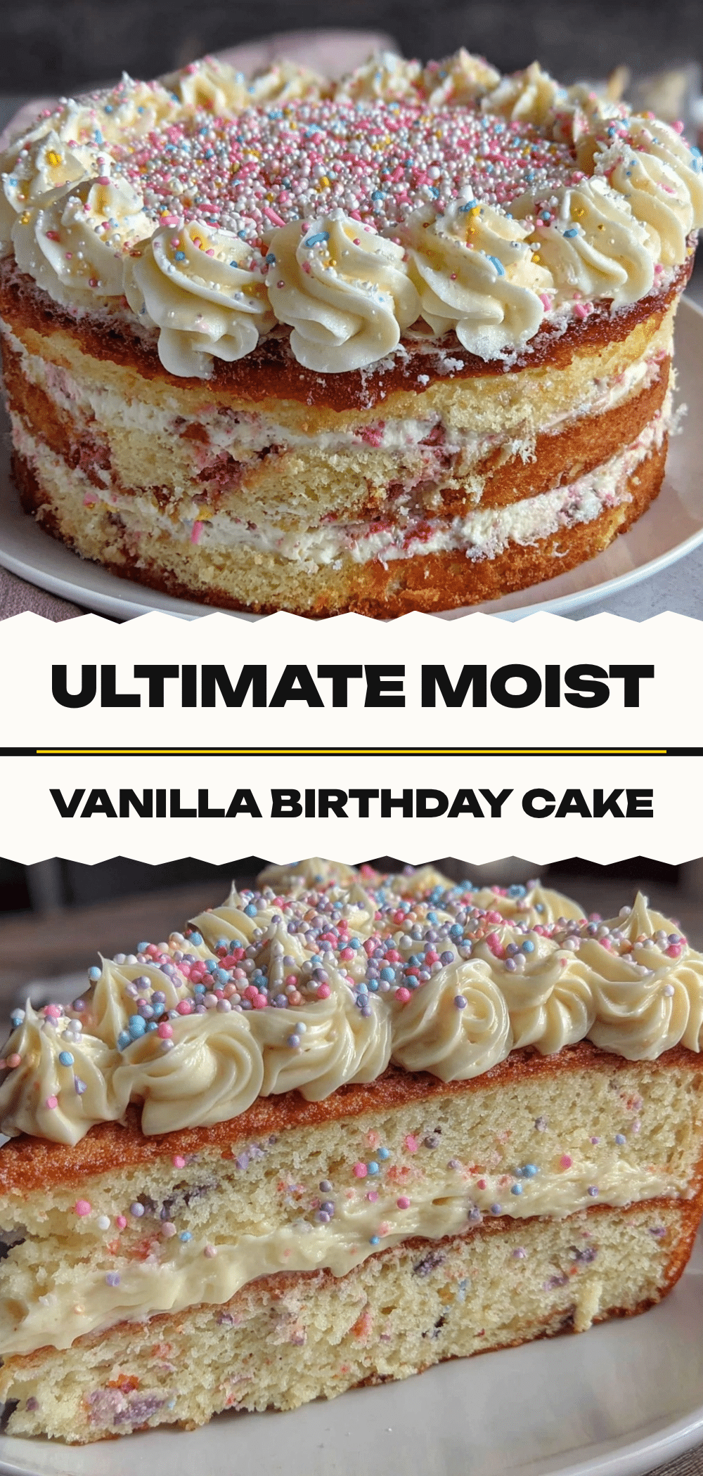 Budget-Friendly Moist Vanilla Birthday Cake with Sprinkles: 1-Serving Hack 5 Budget-Friendly Moist Vanilla Birthday Cake recipe