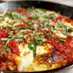 cast iron margherita pizza - featured image