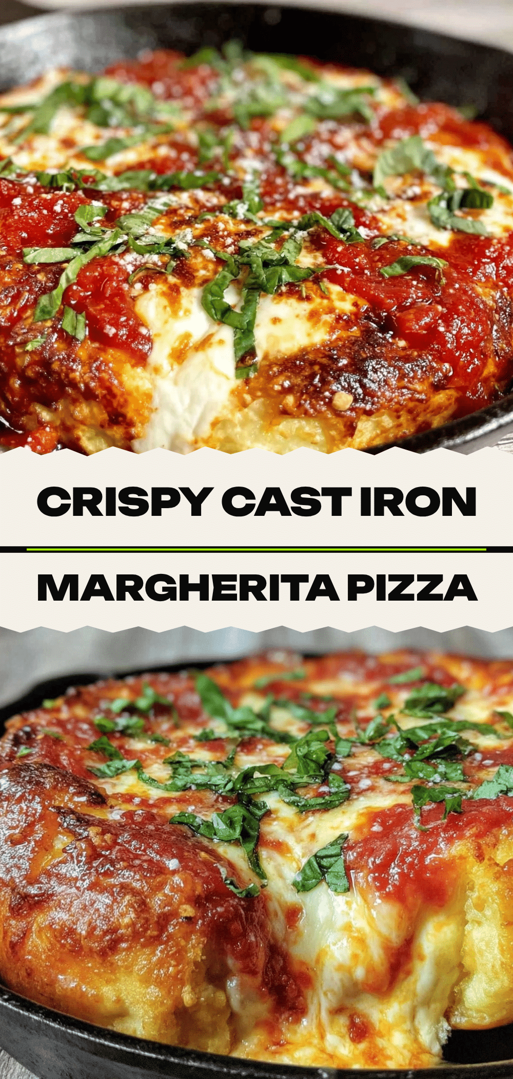 Cast Iron Margherita Pizza with Garlic Butter Crust 5 cast iron margherita pizza recipe