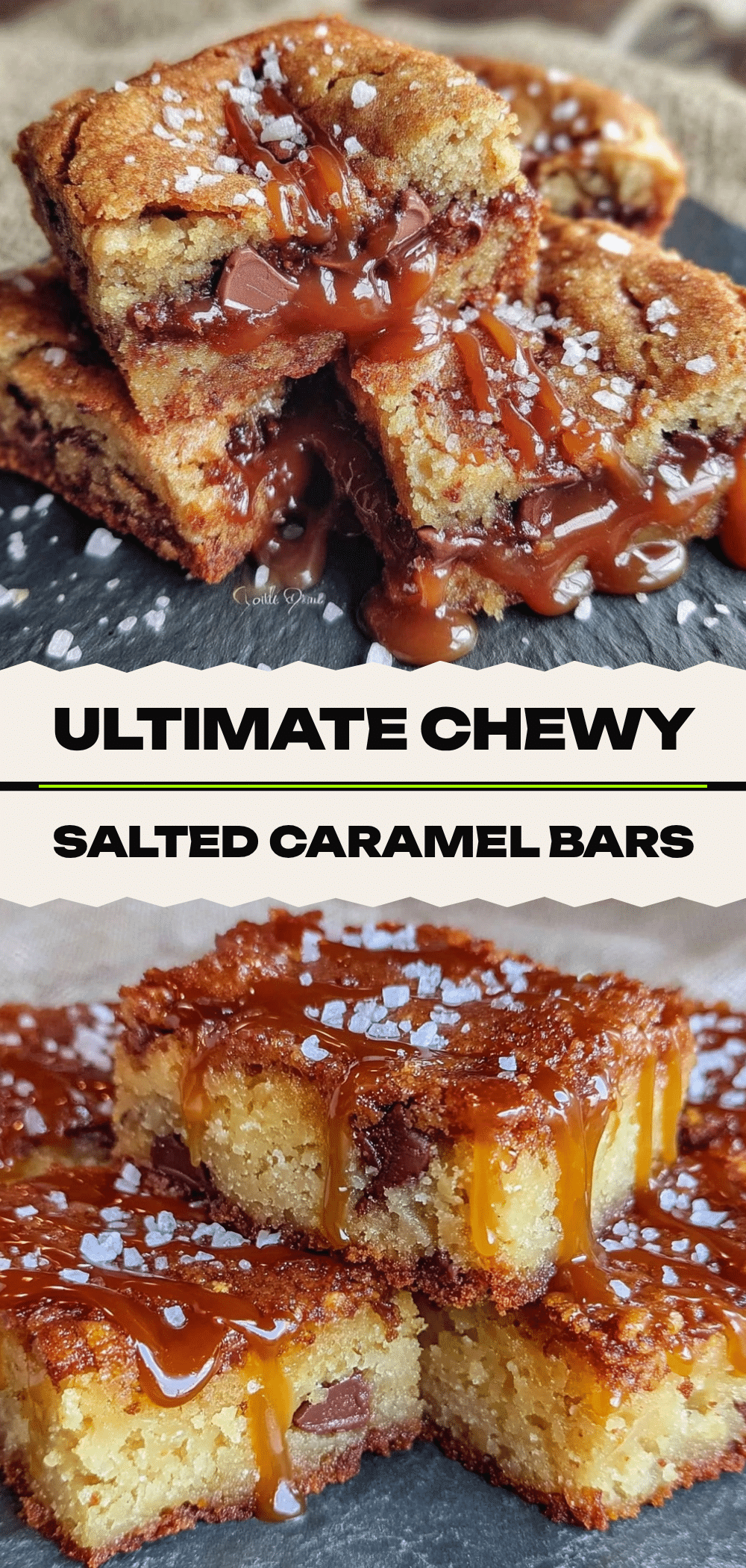 Chewy Salted Caramel Cookie Bars: 5pm Easy Dessert 5 chewy salted caramel cookie bars recipe
