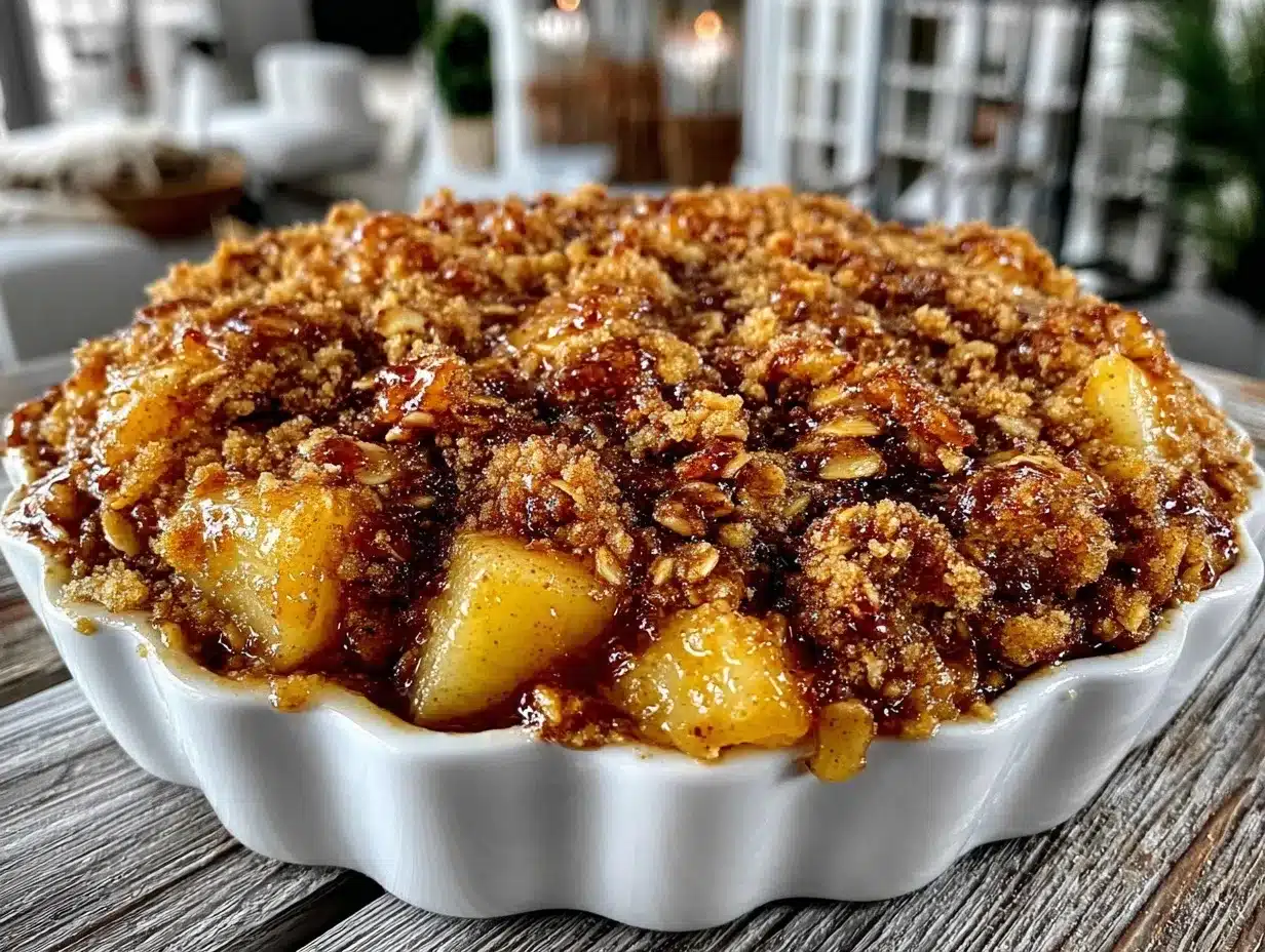 Classic Pear Crisp with Oats: 5pm Dinner Savior 4 classic pear crisp with oats preparation steps