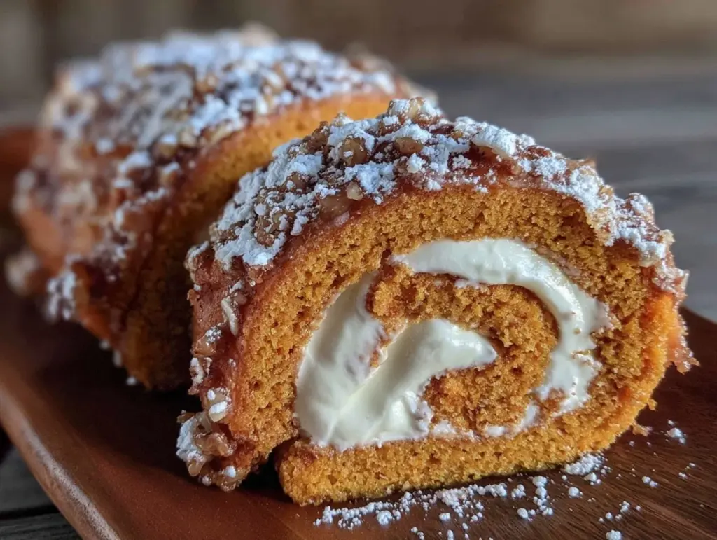 crack-free fall pumpkin roll - featured image