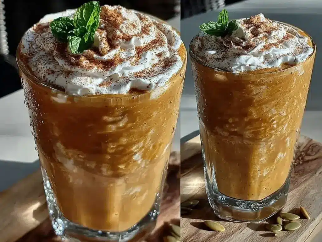 creamy fall pumpkin spice protein shake - featured image