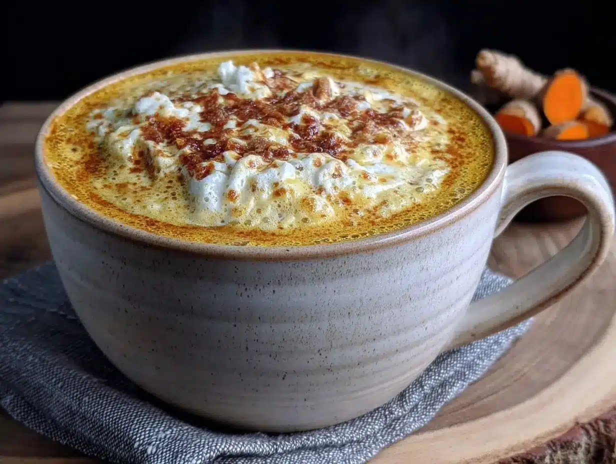 Creamy Golden Turmeric Ginger Latte: 10 Min Drink 4 creamy golden turmeric ginger latte preparation steps