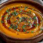 creamy roasted butternut squash soup with sage - featured image