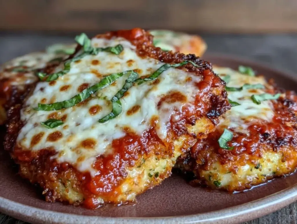 easy baked chicken parmesan - featured image