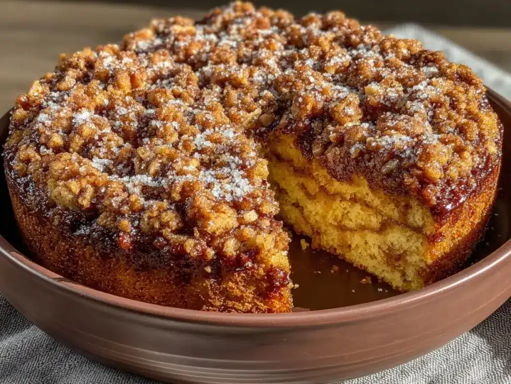 easy fall pumpkin coffee cake - featured image