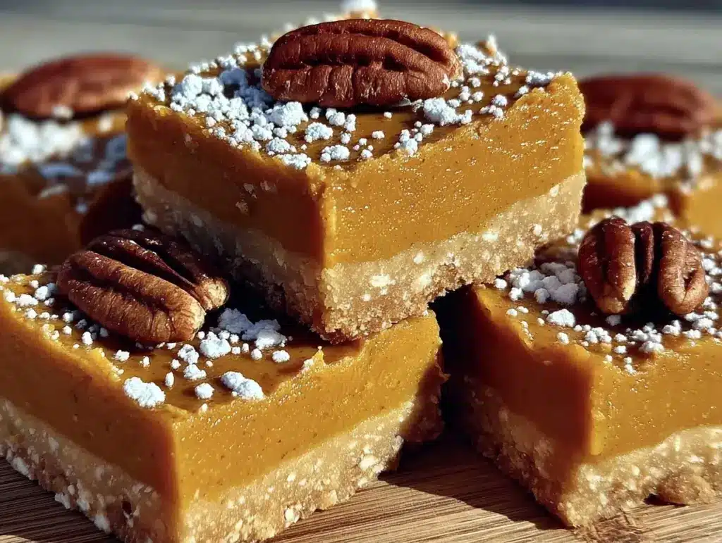 easy fall pumpkin pie bars - featured image
