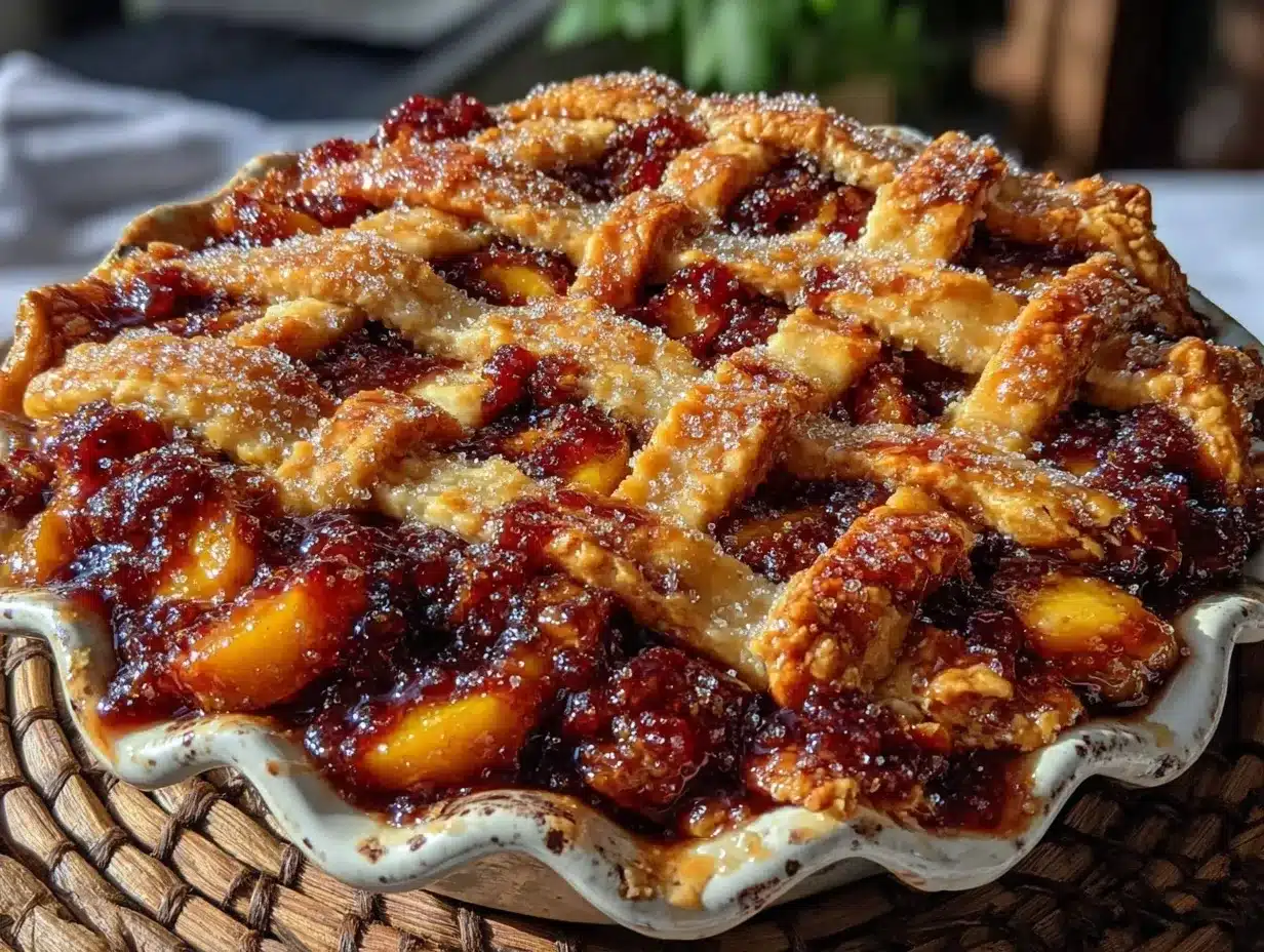 Easy Grandparents Day Peach Pie: Best Lattice Crust 4 easy grandparents day peach pie preparation steps