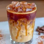 easy iced honey cinnamon oat latte - featured image