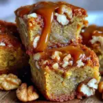 easy maple walnut blondies - featured image