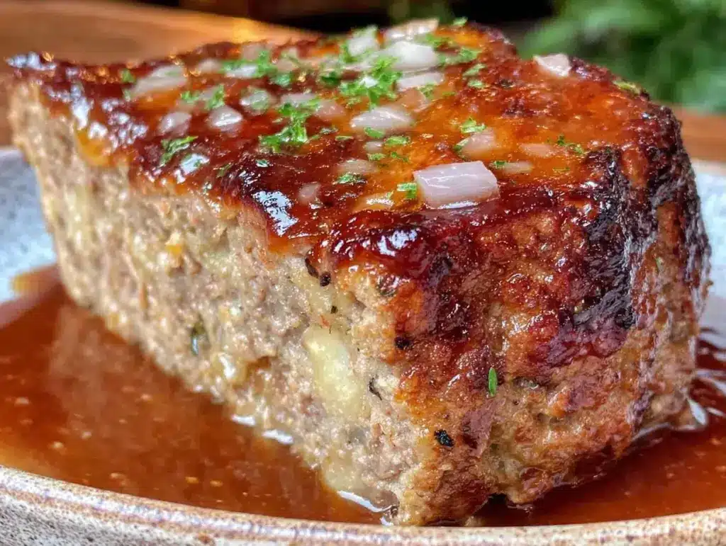 easy meatloaf with brown gravy - featured image