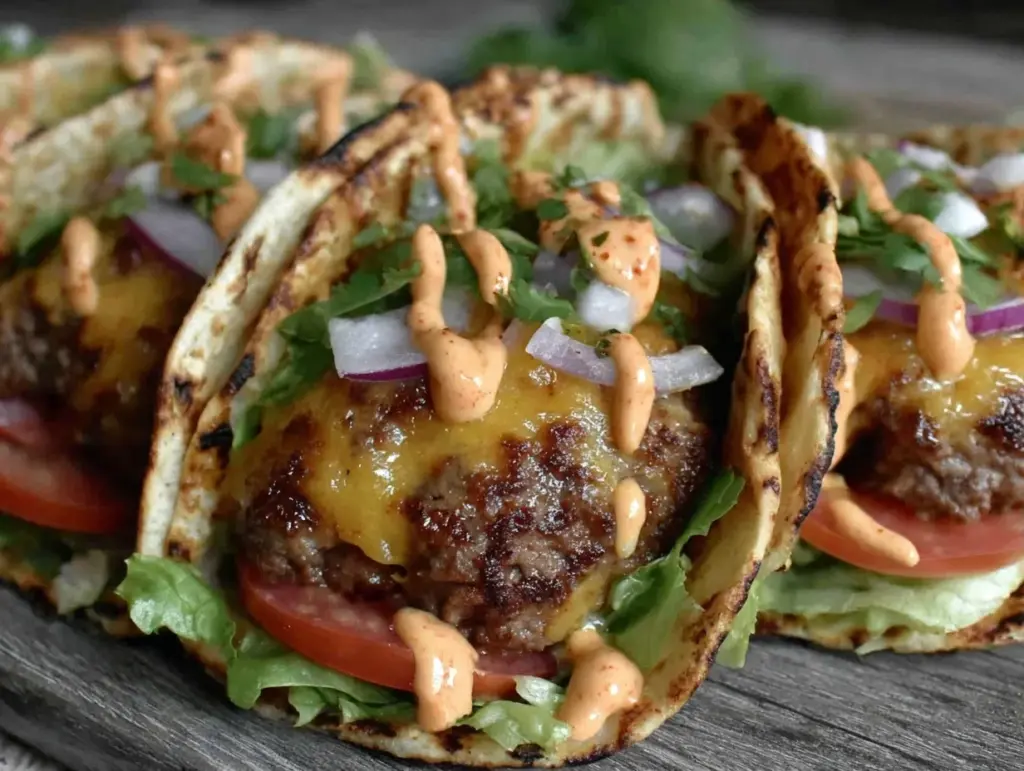 Easy Smash Burger Tacos - featured image