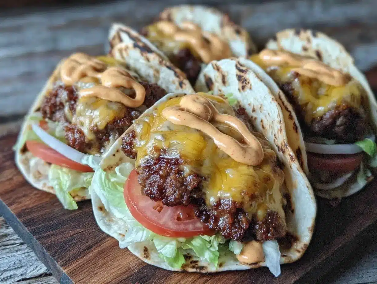 Easy Smash Burger Tacos: Best Gluten-Free Special Sauce 4 Easy Smash Burger Tacos preparation steps