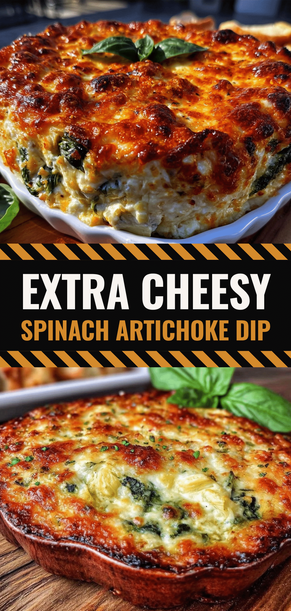 Grandma’s Extra Cheesy Baked Spinach Artichoke Dip 5 extra cheesy baked spinach artichoke dip recipe