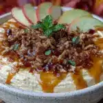 fall caramel apple cheesecake dip - featured image