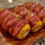 grilled bacon wrapped corn - featured image