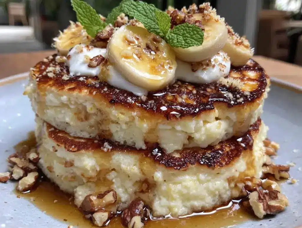 high-protein cottage cheese banana pancakes - featured image