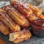 homemade cinnamon sugar churros - featured image